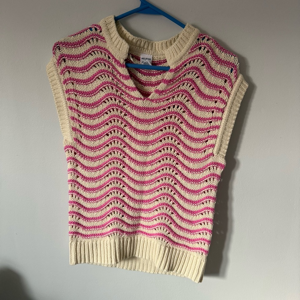 Melrose & Market Crocheted Knit top size XS
